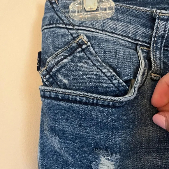 Rock & Republic Womens Blue Skinny Jeans Size 2 Distressed Denim Medium Wash - Picture 6 of 10